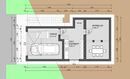 Typ A / Grundriss Untergeschoss