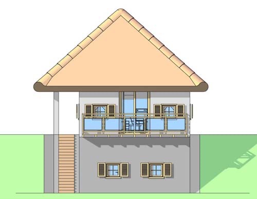 Typ B  / Ansicht S&uuml;d