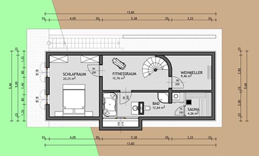 Typ B / Grundriss Untergeschoss
