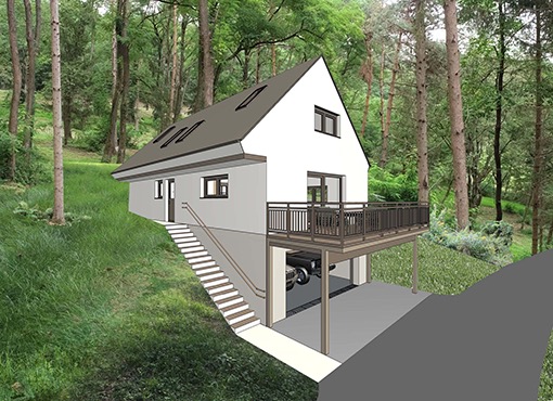 Wohnhaus Typ A Ansicht S&uuml;dwest