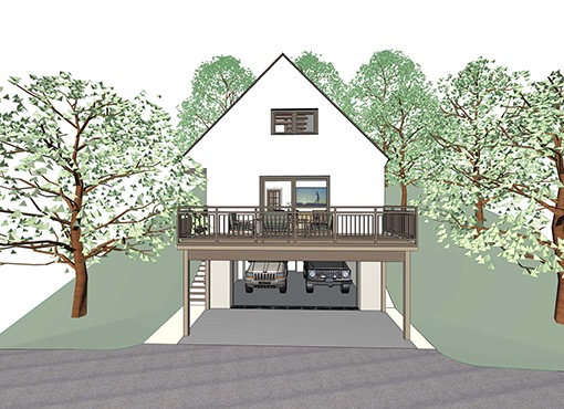 Wohnhaus Typ A Ansicht S&uuml;d