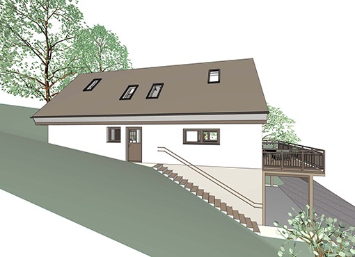 Wohnhaus Typ A Ansicht West