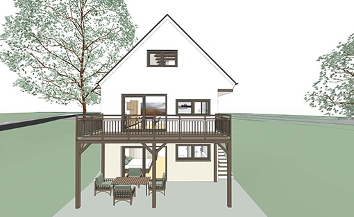 Wohnhaus Typ B Ansicht S&uuml;d