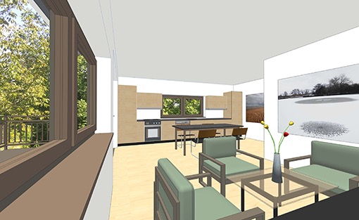 Wohnhaus Typ B EG Wohnraum