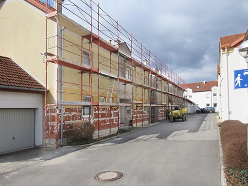 18. 03. 2021 Haus 1 / Ger&uuml;st wird aufgestellt