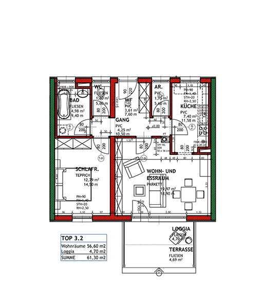 3.2 / EG / 61,30 m2
